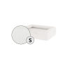 Omlet traagschuim hondenbed bolster klein in meringue wit