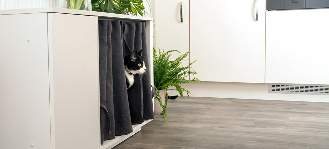 Een comfortabele en beschutte plek zoals het Maya Nook kattenhuis geeft uw katten een eigen plek waar ze volledig kunnen ontspannen