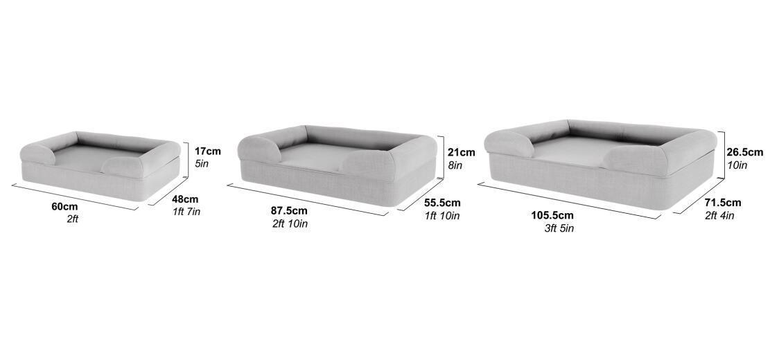 Omlet traagschuim hondenligbed afmetingen