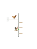 Poletree kippenpoot Staketsysteem voor kippenren - de hendurance kit