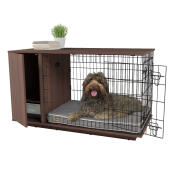 Fido Studio 36 hondenkrat met garderobe notenhout