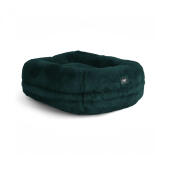 Omlet Lux ury superzacht donut kattenbed in pauwblauwe kleur