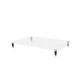 Topology hondenbed bodem en messing dop houten poten