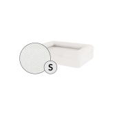Omlet traagschuim hondenbed bolster klein in meringue wit
