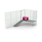 Een verhoogd platform en schuilplaats voor uw cavia's door Omlet.