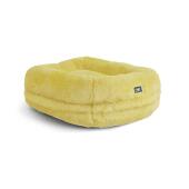 Zacht Maya donut kattenbed geel
