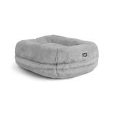 Zacht Maya donut kattenbed grijs