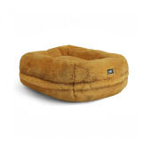 Omlet Lux ury superzacht donut kattenbed in butterscotch gele kleur