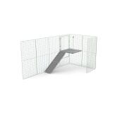 Plastic platform voor konijnenren