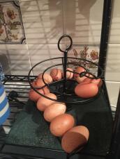 Eieren in Omlet black egg skelter