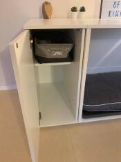 Omlet Fido Nook hondenkrat meubilair met kleerkast open