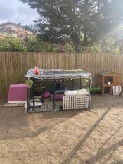 Happy rabbits groot hok 2m x2m lage versie 
