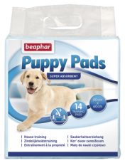 Een zak van 14 puppy pads voor hondentraining