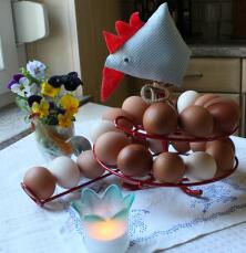 Een eierklutser vol eieren