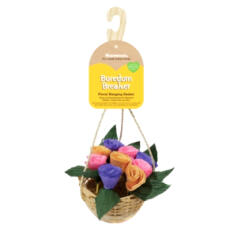 Verveling doorbrekende bloemen hanging basket