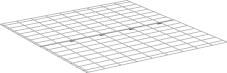 Een schema van de vloerpanelen van een Eglu Go uitbreiding