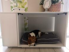 Hond slaapt in Omlet Fido Nook