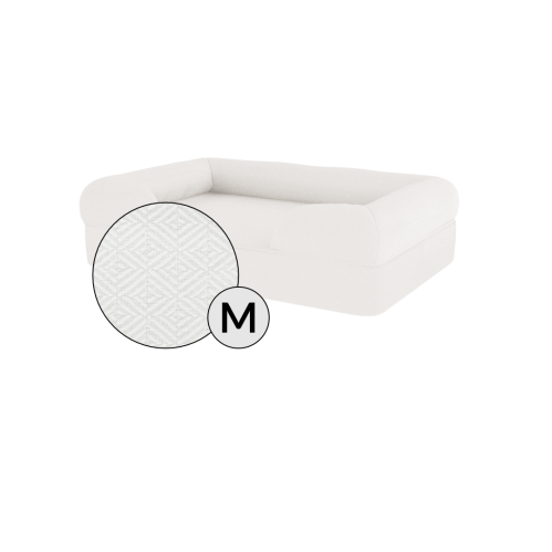 Omlet memory foam bolster hondenbed medium in meringue wit