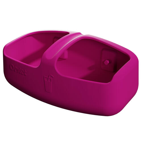 Paarse Eglu pro en Eglu Cube kippendrinker ontworpen door Omlet