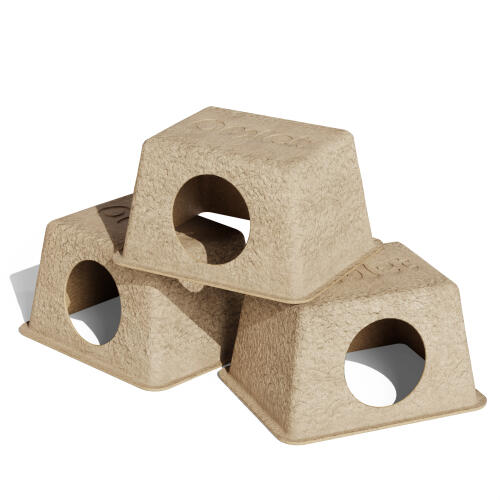 Pak van drie hamster composteerbare huid