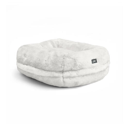 Omlet Lux ury superzacht donut kattenbed in de kleur Snowball white