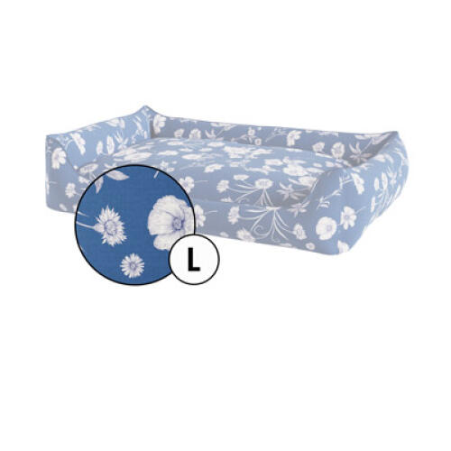 Large nest dog bed cover in gardenia porselein print van Omlet.