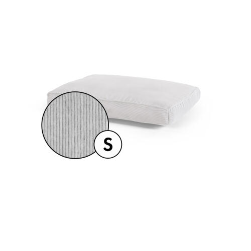 Klein kussen hondenbed corduroy hoes in kiezelgrijs van Omlet.