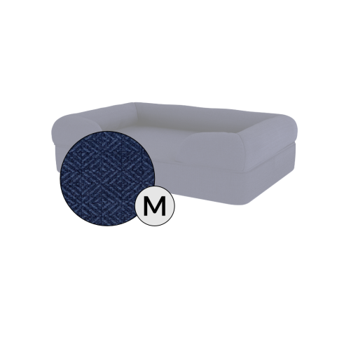 Omlet memory foam bolster hondenbed medium in midnight blue