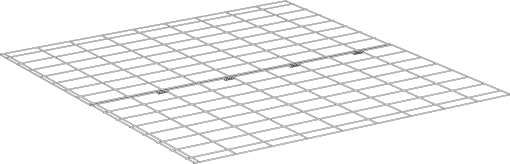 Een schema van de vloerpanelen van een Eglu Go uitbreiding