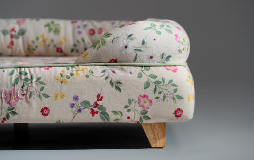 Een close up van het traagschuim bolster bed ochtend weide