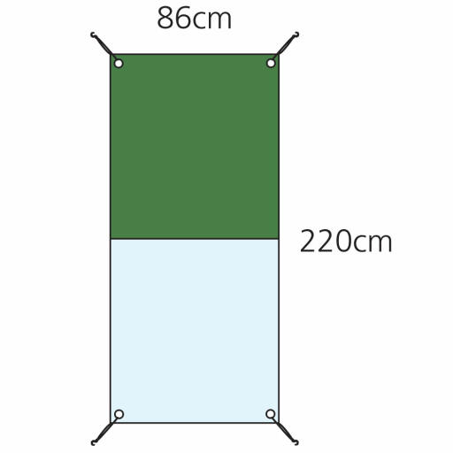 Afmetingen voor de combi-afdekking Eglu Cube 1m