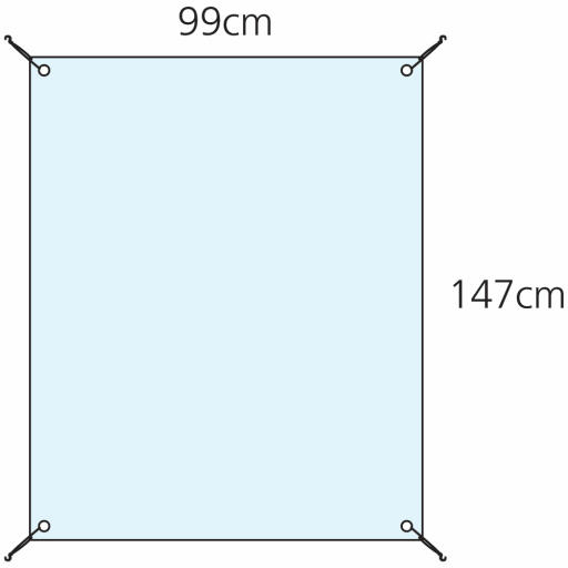 Afmetingen voor de doorzichtige Eglu Go en Classic uitbreidingsdeksel