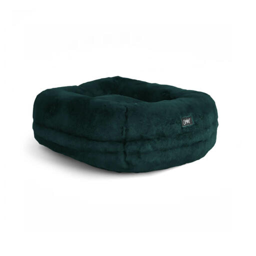 Omlet Lux ury superzacht donut kattenbed in pauwblauwe kleur