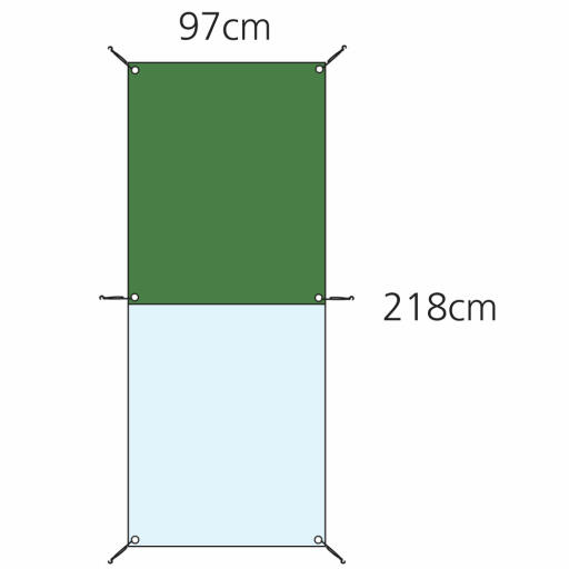 Afmetingen voor de walk in run combi cover