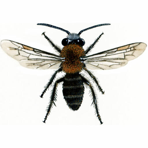 Tawny mijn - man - andrena fulva