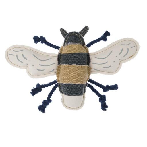 Een hondenspeeltje in de vorm van een bij