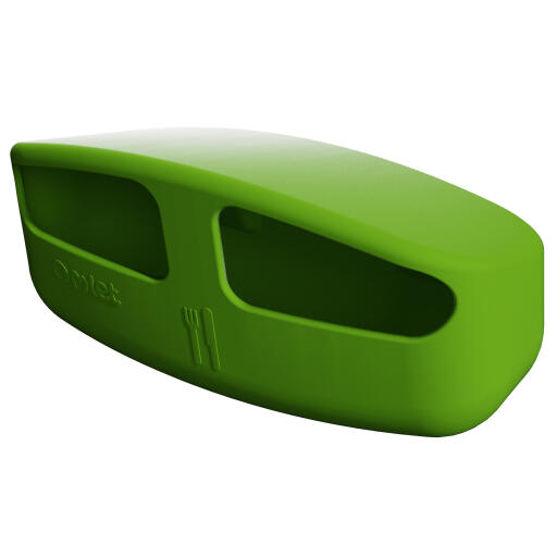 Green Eglu pro en Eglu Cube kippenvoerautomaat ontworpen door Omlet