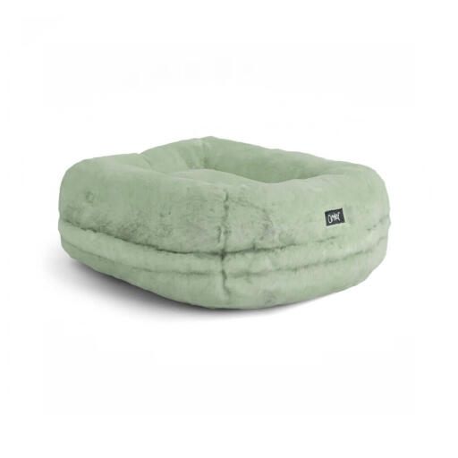 Omlet Lux ury superzacht donut kattenbed in mint gren kleur