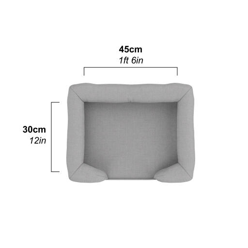 Omlet afmetingen honden bolster bed klein