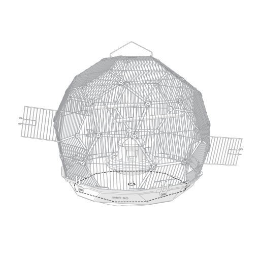 Geo vogelkooi - set van 10 tray liners