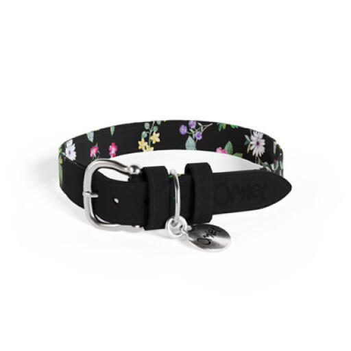 Medium midnight meadow designer hondenhalsband