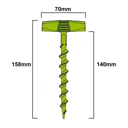 Afmetingen schroefpennen