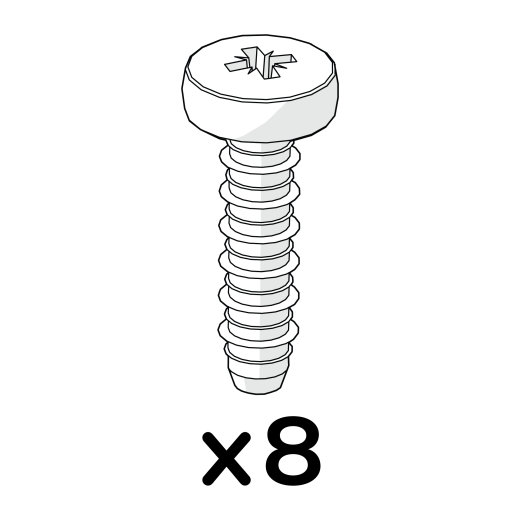 8 x zelftappende hilo plastite schroef 4,8 x 18mm (800.0062)