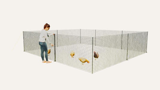 Omlet Chicken Fencing - High Poultry Netting With Door Omlet afrastering voor kippen - Hoge netten voor pluimvee met toegang