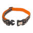 Long paws comfort gewatteerde hondenhalsband zwart & oranje