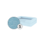 Omlet traagschuim hondenbed bolster klein in hemelsblauw