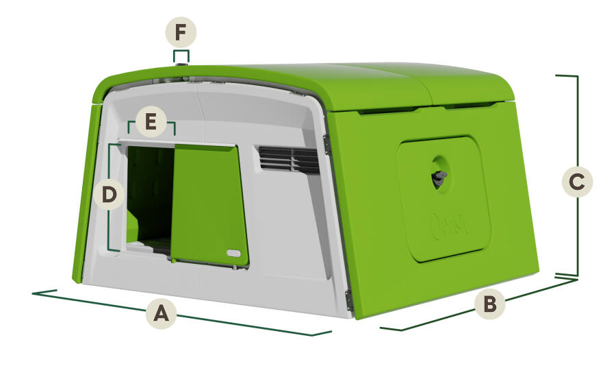 Eglu Cube huisafmetingen