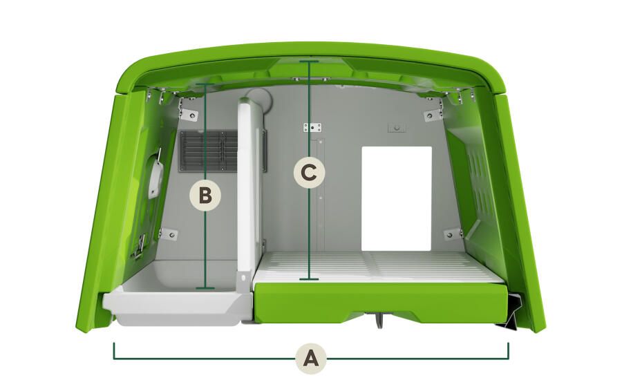 Eglu Cube interne afmetingen