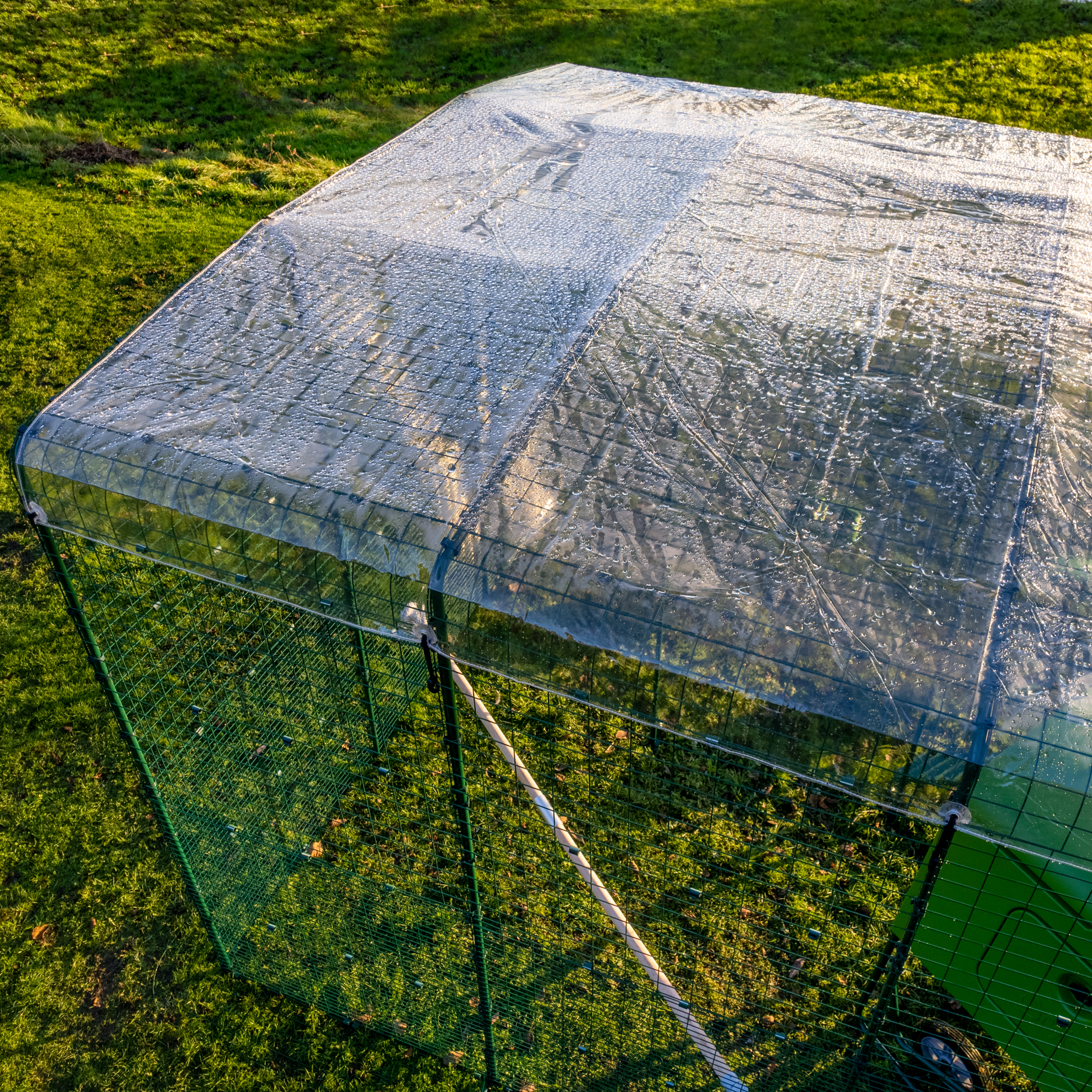 Dekzeil, transparant, met ingestanste ringen, weerbestendig, slijtvast, opvouwbaar, 100% waterdicht, 0,35 mm, voor balkon, buiten, binnenplaats, plantendeken, 240 x 400 cm