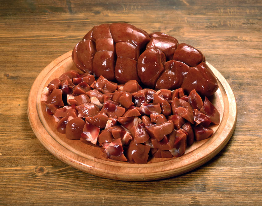 Raw liver bought from the local butchers
